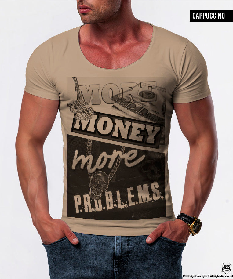 Men's T-shirt "More Money More Problems" / color option / MD336