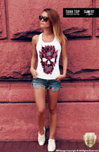 New York Manhattan Skull T-shirt Unique Ladies Graphic Tank Top WD346