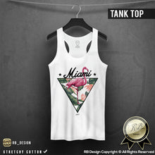 Miami Vibes Fresh Summer T-shirt Ladies Flamingo Graphic Top WD355
