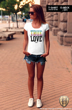 Women's T-shirt "True Love" Cool Graphic Tee Rainbow Colors WD359