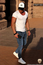 Men's Plain White Scoop Neck T-shirt