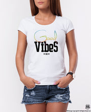 Fashion Women's T-shirt With Sayings Good Vibes  WD360