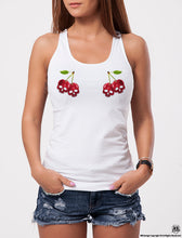 Cute Fancy Women's T-shirt Cherry Skull Print  WD365