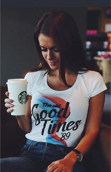 Women's T-shirt With Vintage Effect "The Old Good Times" WD373