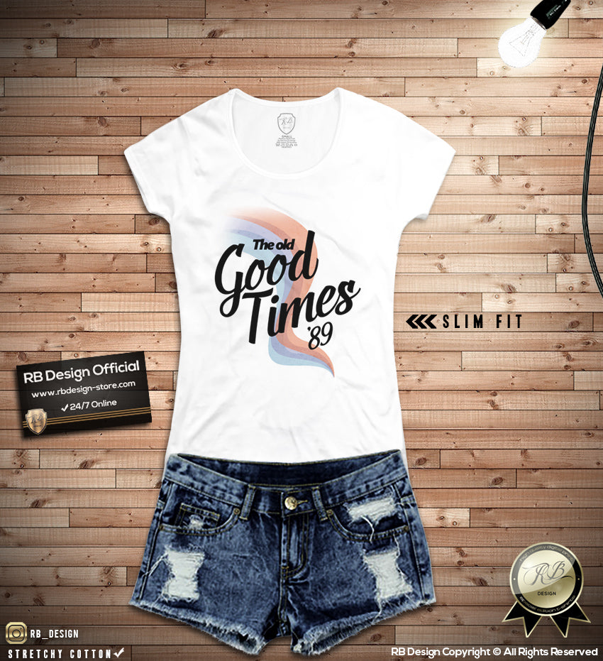 Women's T-shirt With Vintage Effect "The Old Good Times" WD373