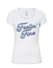 Trendy Women's Graphic T-shirt "Feelin' Fine" WD378