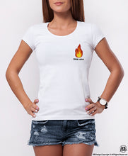 Cool Women's Graphic Top - Fire "True Love" WD381 Pocket Style