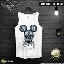wasted youth skull tank top