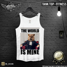 lion the boss mens printed fitness tank top