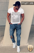 deep V neck t-shirt