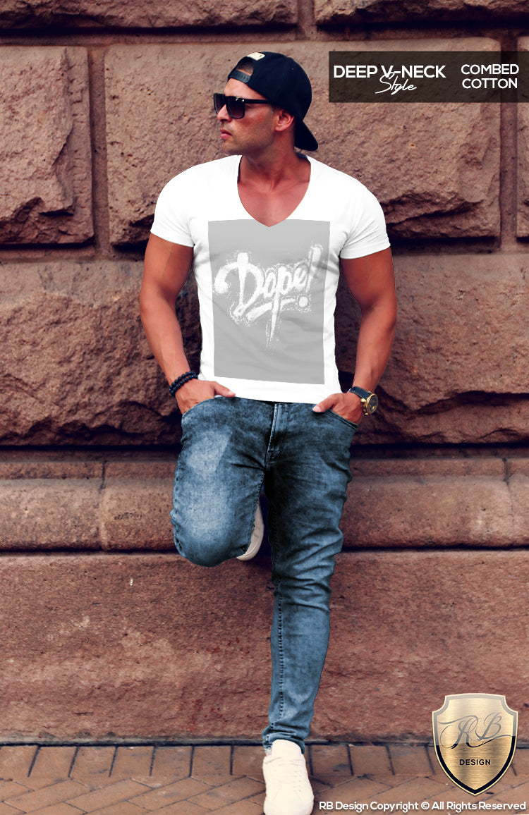 deep v neck trendy t-shirts