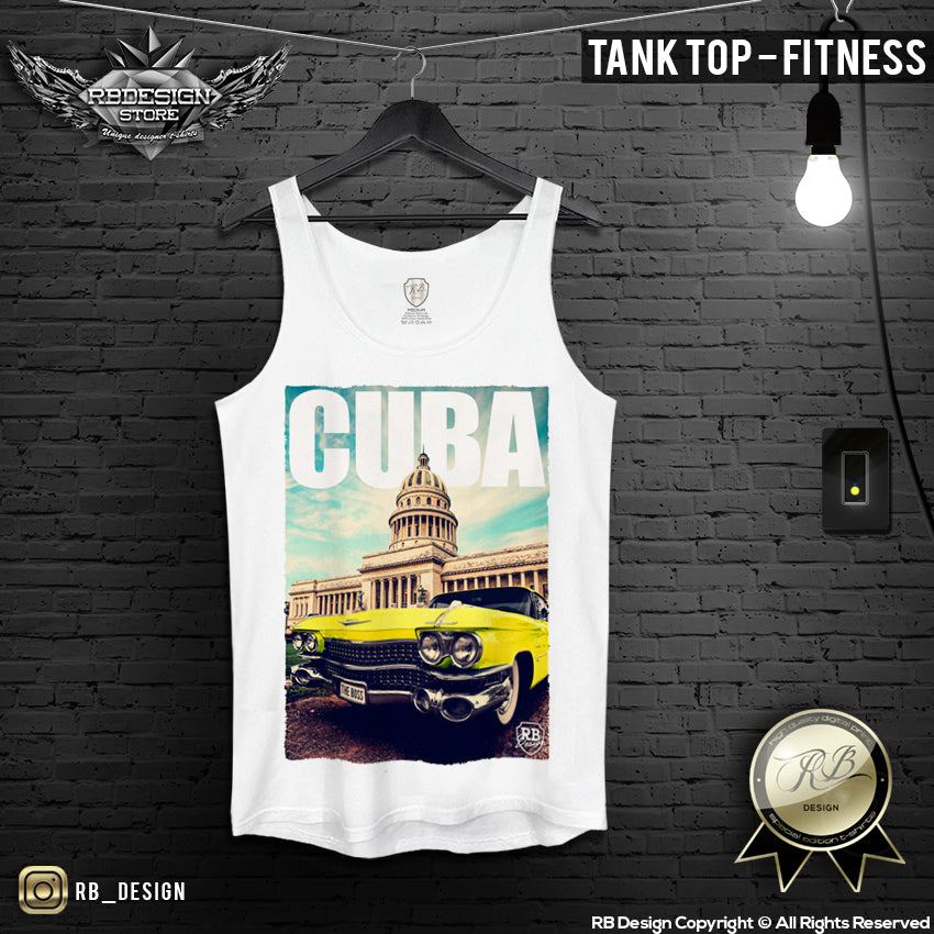 cuba retro car tank top