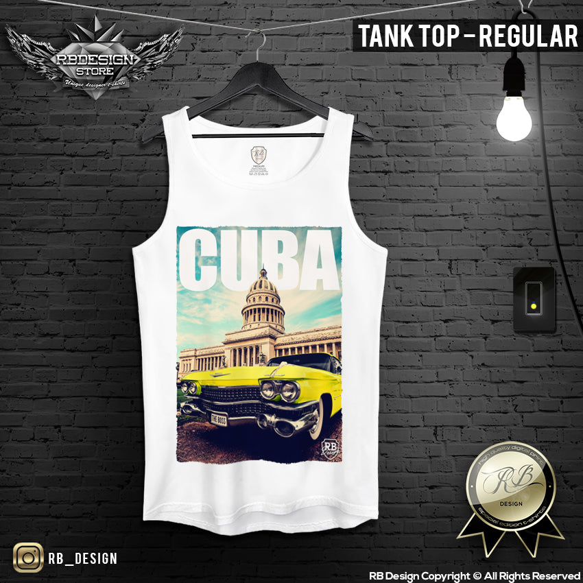 gym tank top retro car