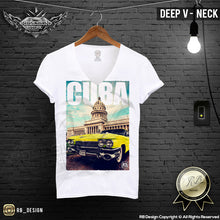deep v neck cuba old car