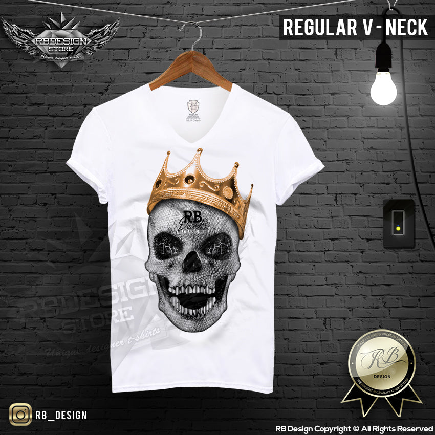 diamond skull graphic t-shirt