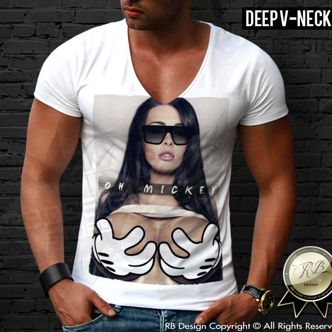 Funny Men's T-shirt Dope Hands Sexy Naked Girl Top MD444
