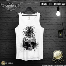 Pineapple Skull Men's  T-shirt Summer Fresh Slogan Tank Top MD486