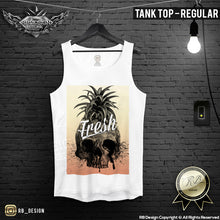 Men's Pineapple Skull T-shirt Summer Fresh Slogan Tank Top MD486