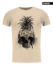 crew neck pineapple skull t-shirt
