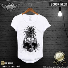 Pineapple Skull Men's  T-shirt Summer Fresh Slogan Tank Top MD486