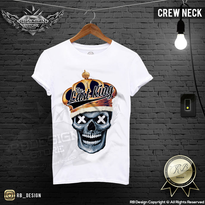 last king mens skull crew neck t-shirt