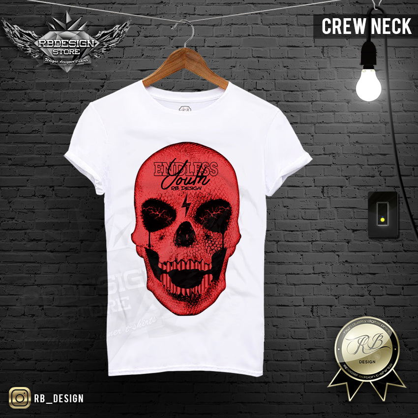 crew neck skull t-shirt