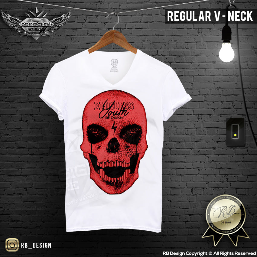 red skull graphic tees for men