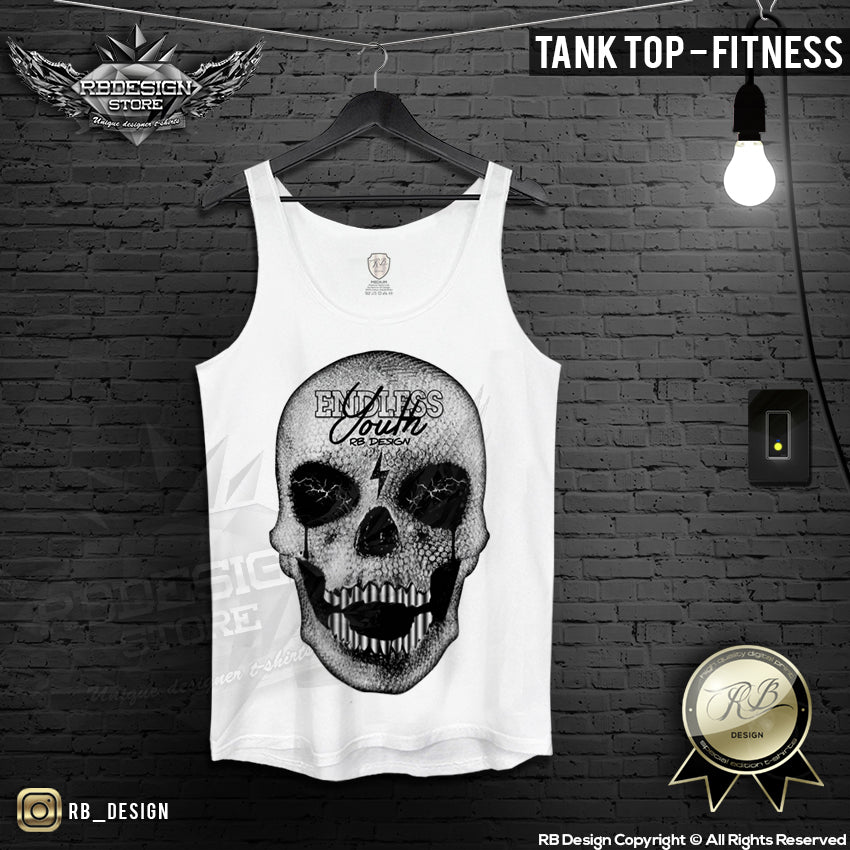 diamond skull tank top gym