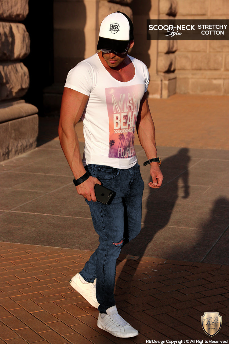 miami beach mens t-shirt 