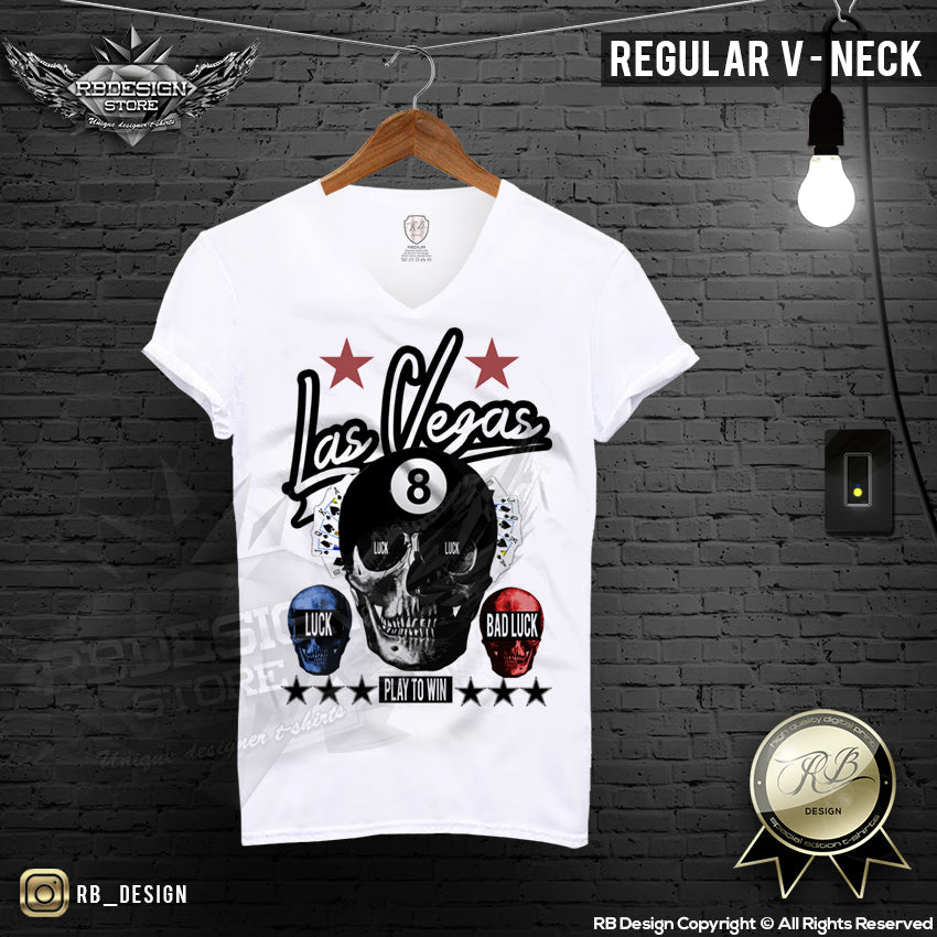 Men's Las Vegas Skull T-shirt Lucky Play To Win RB Design Tank Top MD536