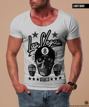 Las Vegas Men's Skull T-shirt "Play To Win" / Color Option / MD536