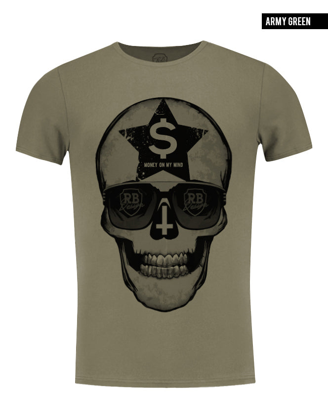 crew neck skull t-shirt rb design