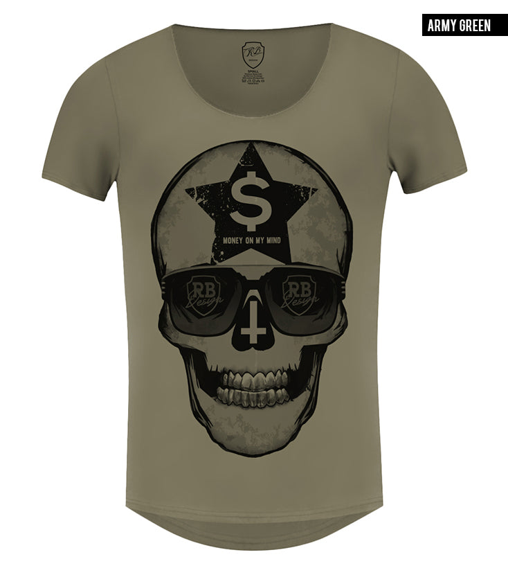 khaki skull t-shirt rb design 