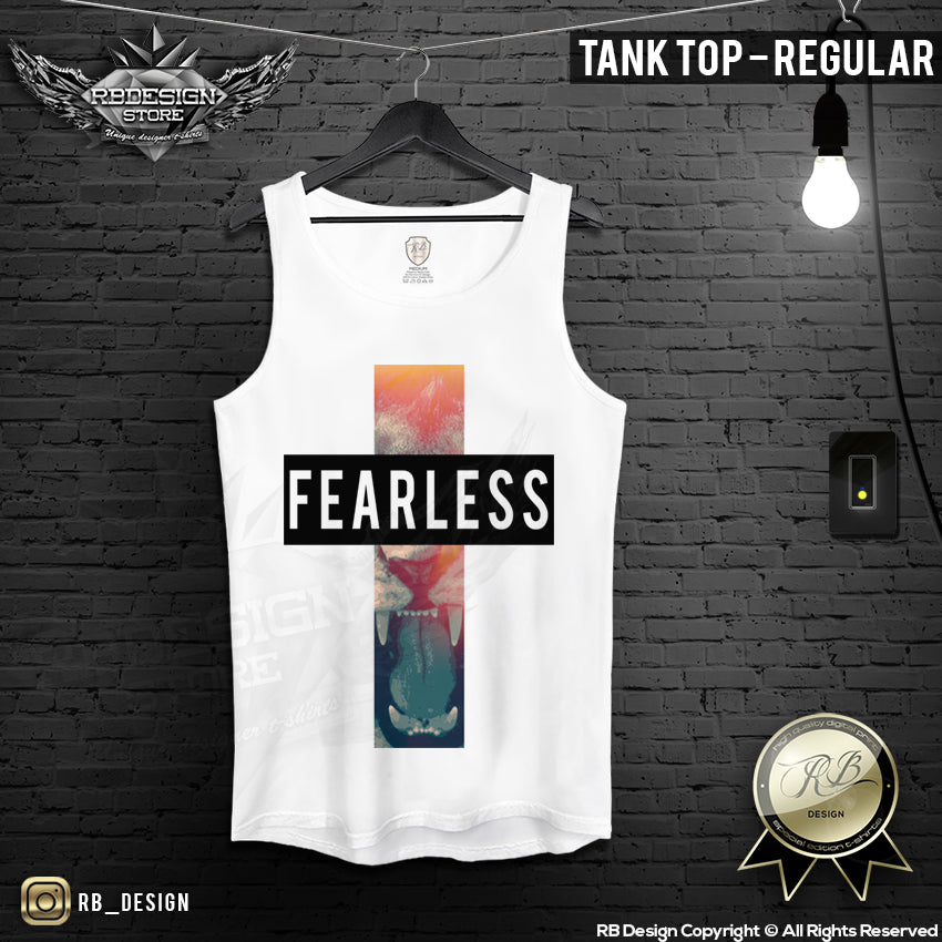 fearless lion training tank top mens