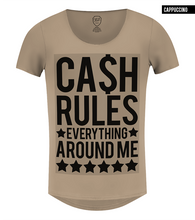 beige funny slogan t-shirt
