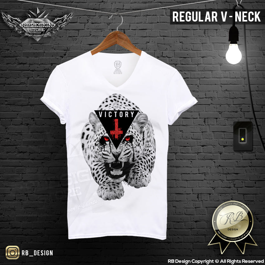 victory cheetah regular neck mens shirts