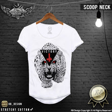 danger cat victory scoop neck mens shirts