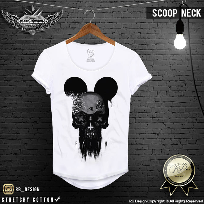 fashion mickey mouse skull t-shirt