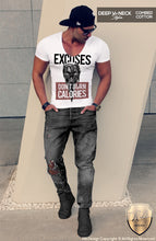 deep v neck designer skull t shirt
