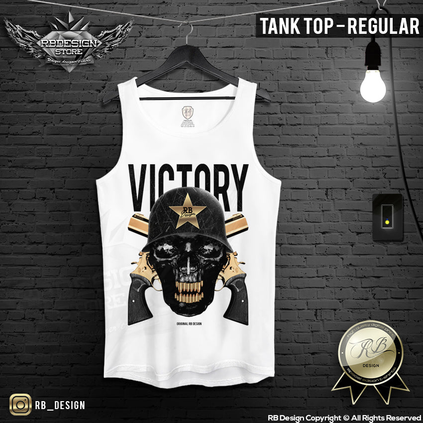 regular men tank top guns skull
