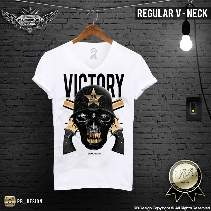mens regular neck soldier army skull tee