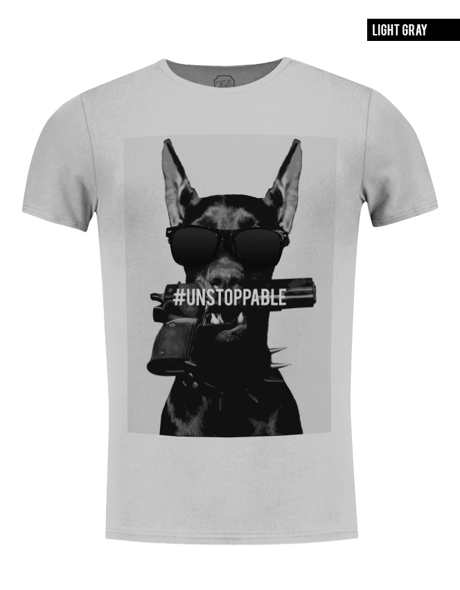 crew neck gray t-shirt rottweiler