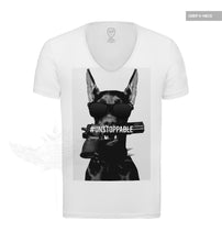 scoop neck Rottweiler gun t-shirt