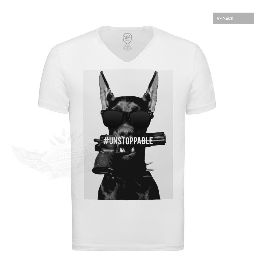 rottweiler mens white t shirt