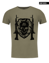 army green machine gun camouflage tee shirt