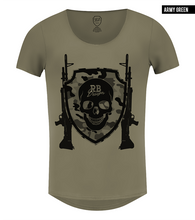 army green camouflage skull t-shirt rb design