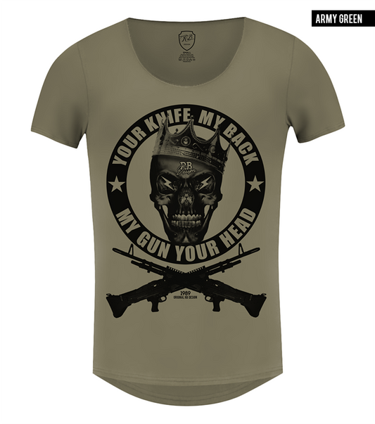 Men's Fashion Skull T-shirt "Creepy Angry King"/ Color Option / MD648
