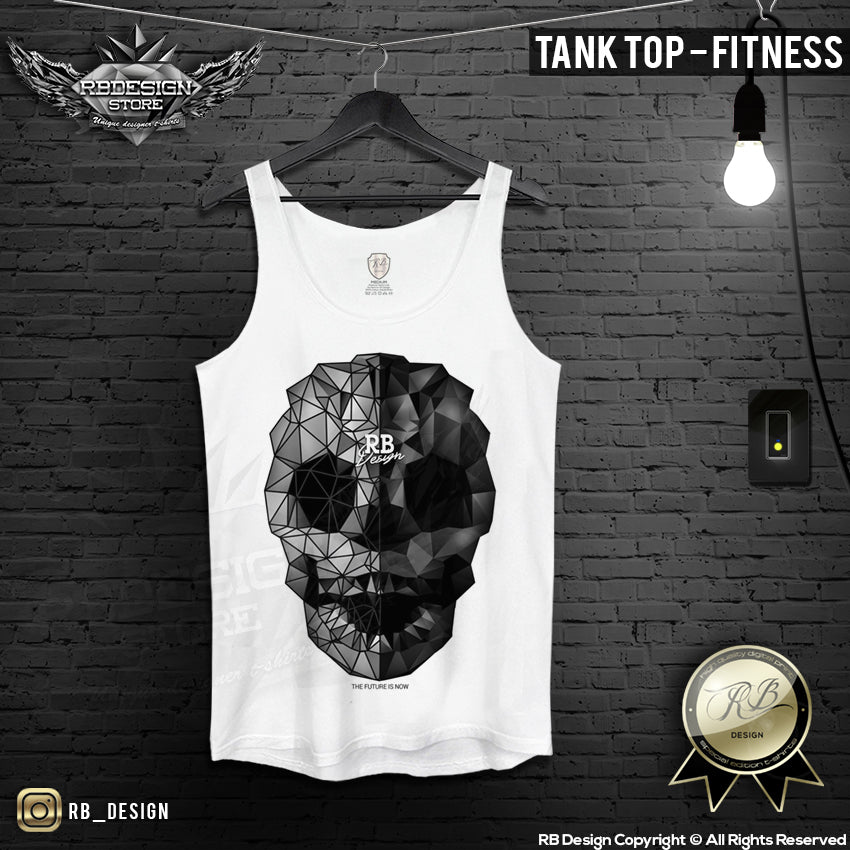 designer skull tank top