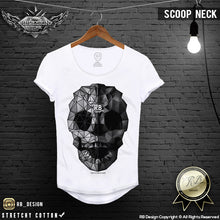 rb design abstract skull t-shirt
