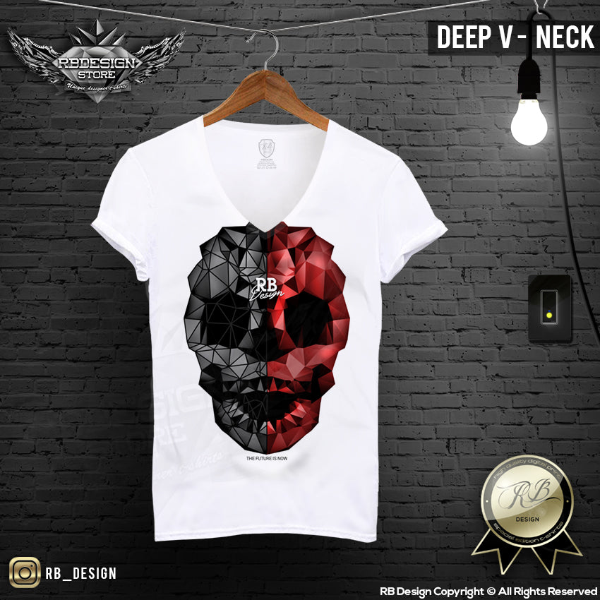 Unique Triangulated Designer Skull T-shirt THE FUTURE IS NOW Tank Top MD658